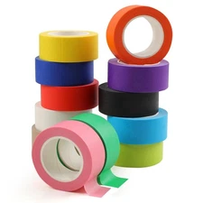 Guirnd 12PCS Colored Masking Tape, Kids Art 2.5cm x 12m (1In x 13Yards) 