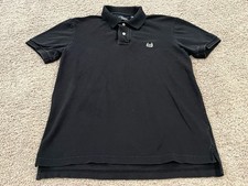 Chaps Stretch Black Polo Shirt Adult Small Embroidered Chest Logo