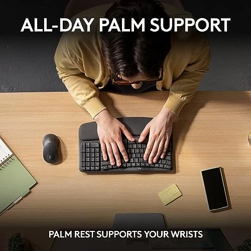 LOGITECH WAVE KEYS MK670 COMBO ERGONOMIC KEYBOARD SIGNATURE M550 L WIRELESS - Image 4 of 4