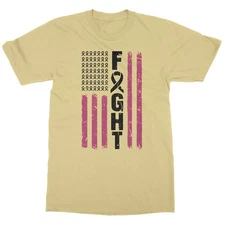 Fight US Flag Pink Ribbon - Breast Cancer Awareness Unisex T-Shirt