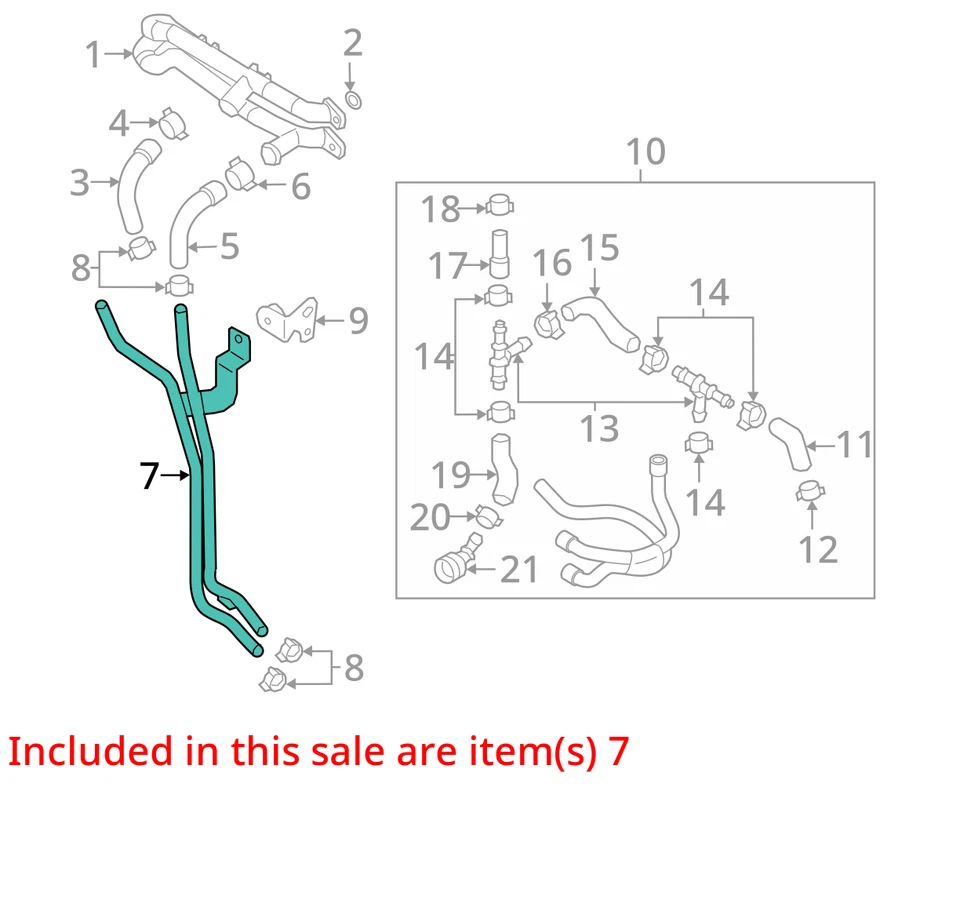 Tubo de refrigerante inferior del motor Audi Q5 2016-2020 06E121083G Foto 3 de 4