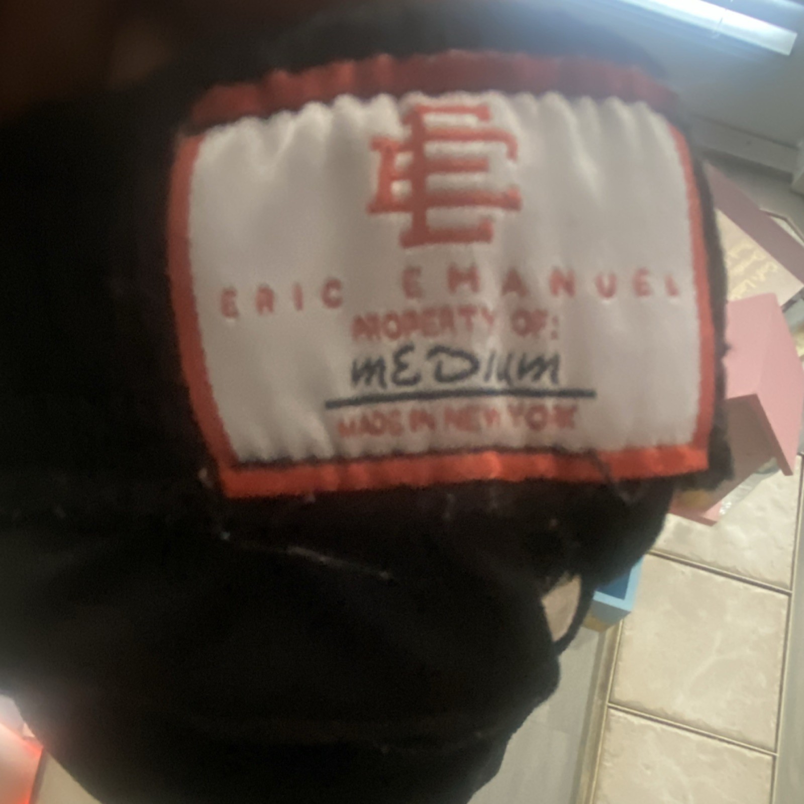 Eric Emanuel Black Logo Men's Solid Flat Front Sh… - image 2