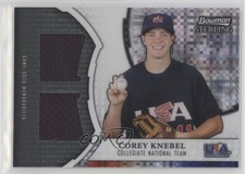 2011 Bowman Sterling USA Baseball X-Fractor Dual Relics 168/199 Corey Knebel 0f8