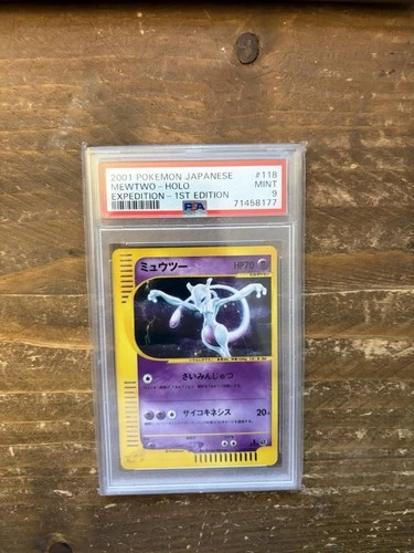 Pokemon TCG Mewtwo 118/128 Expedition Holo 1st Edition Japanese PSA 9