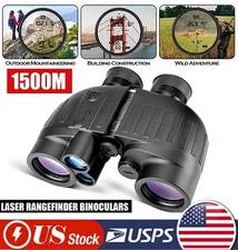 GOYOJO 8x40 Laser Hunting Rangefinder 1500M Range Finder Compass Binocular LRB20