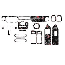 22pc Ford Mustang Red Forged Carbon Fiber Full Interior Kit Trim Sticker 2009-14 22pc Ford Mustang Red Forged Carbon Fiber Full Interior Kit Trim Sticker 2009-14