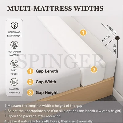 SHIKRA Bed Gap Filler/Space Filler, Mattress Extender for Single/Double/King/S.King Bed