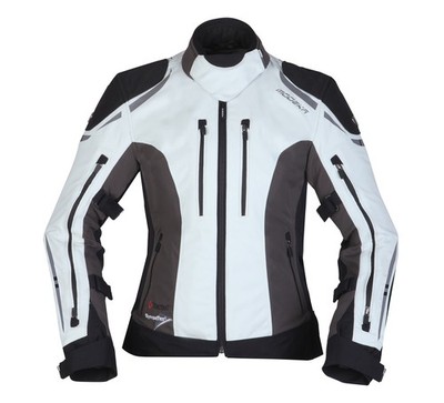 Modeka Takuya Lady Tourenjacke hellgrau/dunkelgrau/schwarz wasserdicht, Gr. 44