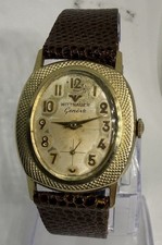 Orologio Vintage Wittnauer Geneve 11k Cal.Fancy Case 10ktRGP Lunetta 17j Mantiene il Tempo