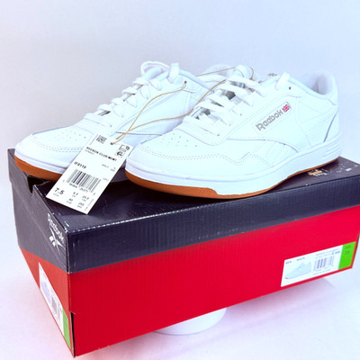 Reebok Men s Club White Leather Memt Classic Tennis Shoes Men Size 7.5