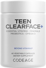 Codeage Teen Clearface, Pantothenic Acid, Zinc, Probiotics, 60 Capsu Exp 05/2029