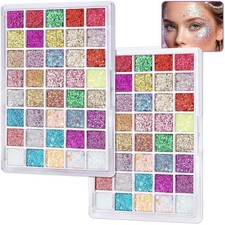 80 Colors Face Glitter, Face and Eye Glitter Makeup, Multi-Purpose Glitter fo...