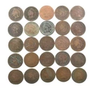 Lot 25 1800's 1880 1881 1886-1889 Indian Head Cent Coin Collection 1/2 Roll *657