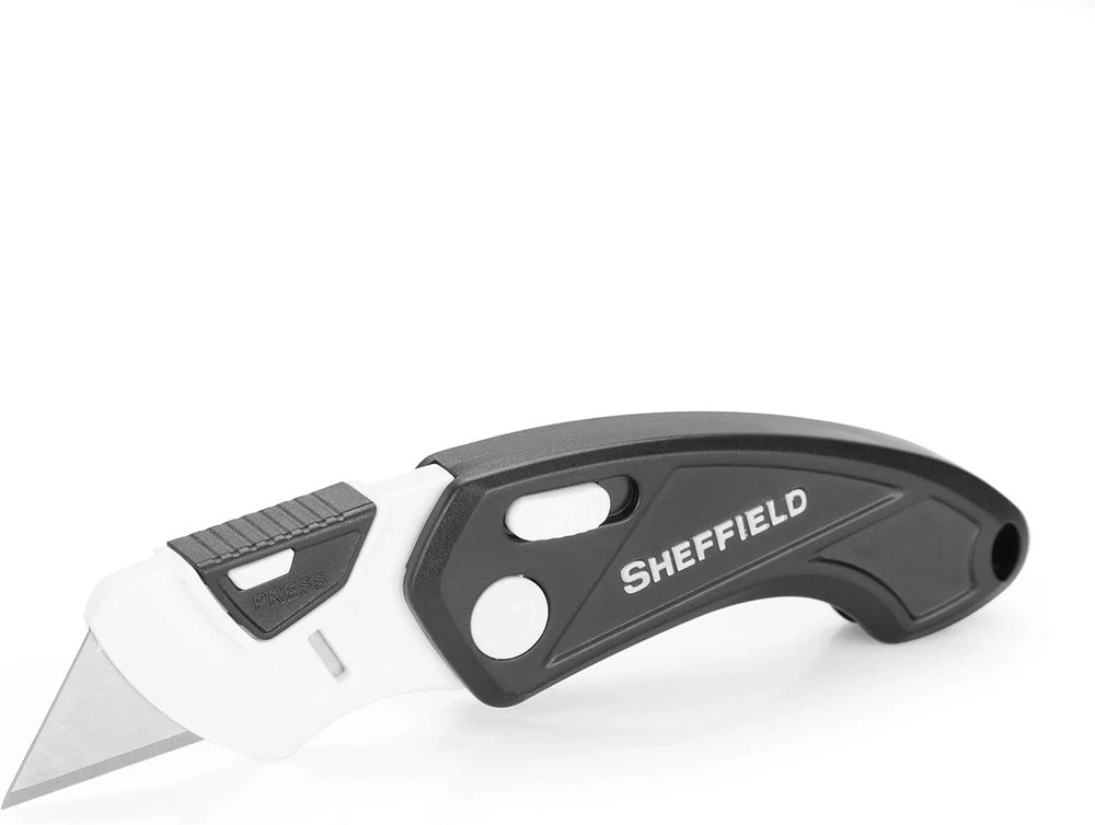 Sheffield 1282 Gadget Folding Lock Back Utility Knife, Compa