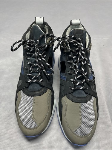 REV'IT ASTRO BLACK BLUE BOOTS SIZE 10.5 LEATHER SHOES MOTORCYCLE SNEAKERS - Bild 11 von 13