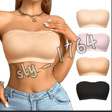 Strapless Comfort Wireless Bra Non-Slip Bandeau Bralette Tube Top Bra Seamless
