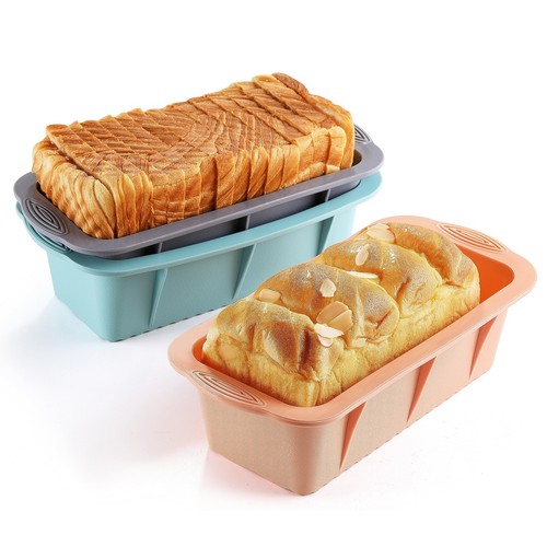 3PCS Silicone Bread Loaf Pan, Non-Stick Bread Pans for Baking, Easy Release L...