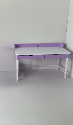  1/6 Scale Lavender Desk w Drawers Modern 3DPrinted Diorama/Furniture.No Doll 