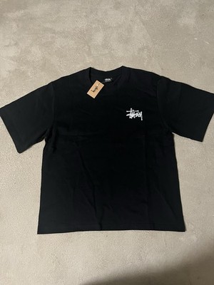 Stussy Basic Logo Black T-Shirt Mens Size Small