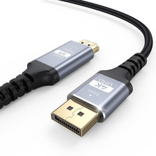 4K Displayport to HDMI Cable 3FT, Support 4K 30Hz, 2K 60Hz, 1080P 120Hz, Nylon