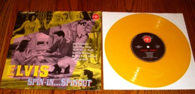ELVIS PRESLEY SPIN-IN.SPINOUT 10-INCH RECORD YELLOW VINYL ELVIS PRESLEY SPIN-IN.SPINOUT 10-INCH RECORD YELLOW VINYL