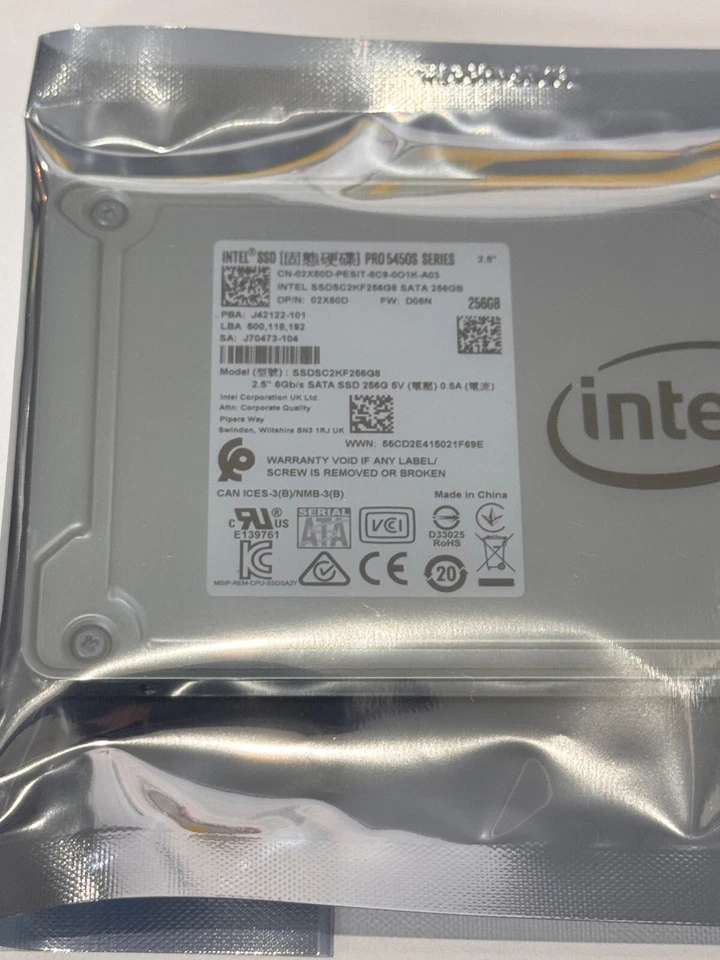 Dell 02X60D Intel 512GB 2.5" SATA SSD Pro 5450s Series SSDSC2KF512GB - Image 2 of 3
