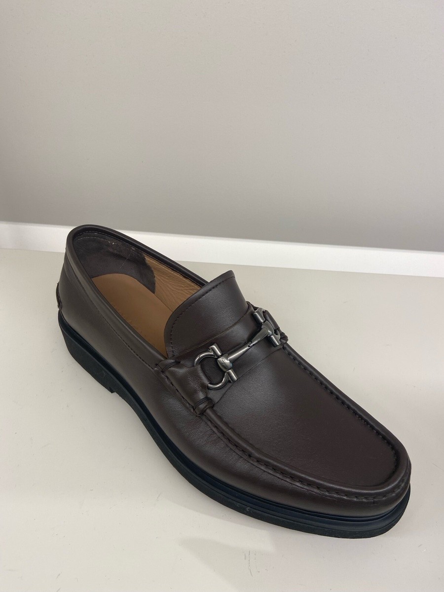 New Salvatore Ferragamo Men Glasgow Moccasin Brown 8  ee Salvatore Ferragamo Moccasin Brown Casual Shoes for Men for  main image 2