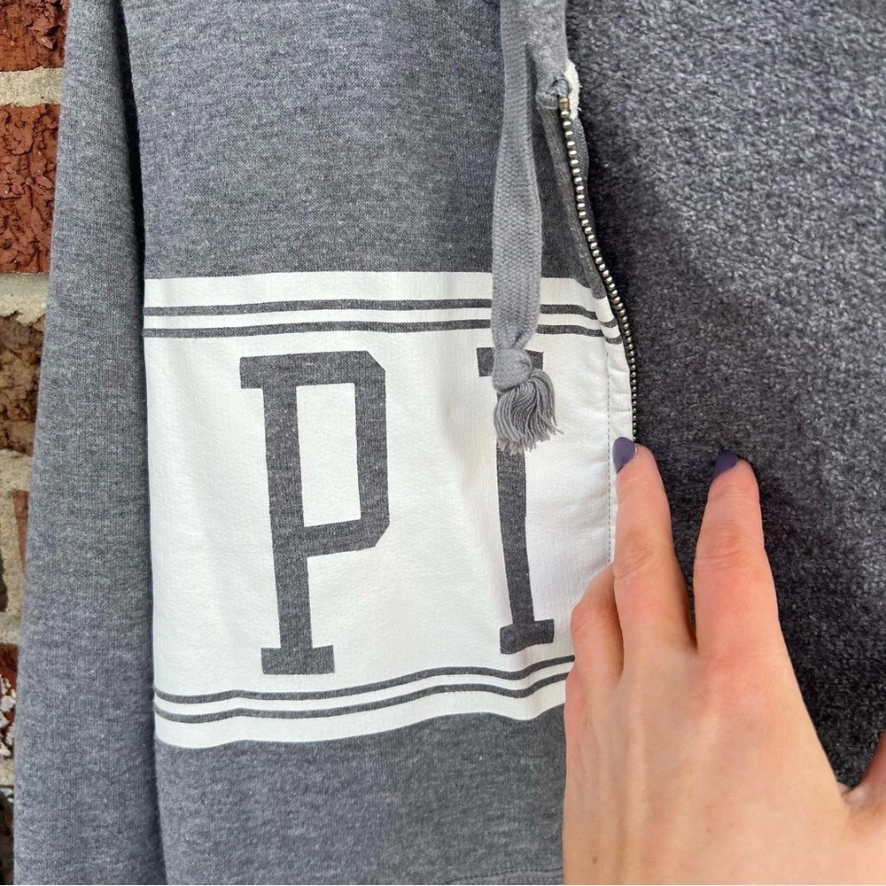 UNDERCOVER Felpa con cappuccio e cerniera completa Victoria's Secret ROSA grigio e bianco