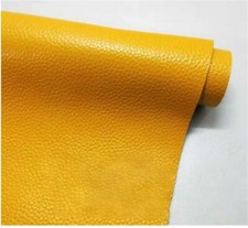 1Pcs Yellow Cowhide DIY Craft Leather Pieces Nature Cow hide Leather Tanning