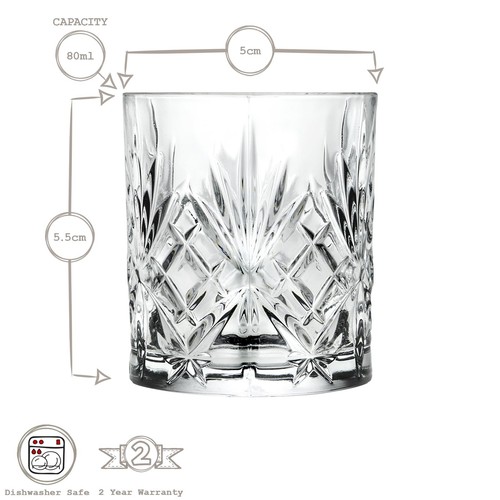 12x RCR Crystal 80ml Melodia Shot Glasses Vodka Bar Party Shooter Glass Set - Picture 3 of 7