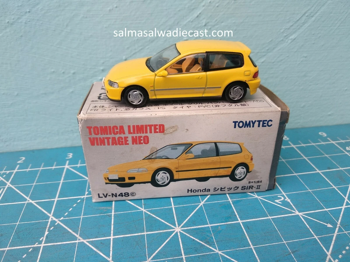 Tomica Limited Vintage Neo Honda Civic SiR-II LV-N48c Yellow