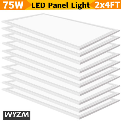 LED Panel Light 2x4 75W 5000K Daylight,Drop Ceiling Install,Flat Backlit Fixture