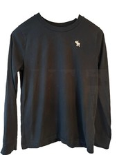 Abercrombie Fitch Boys Size 13/14 Black Navy Long Sleeved t shirts A Bundle