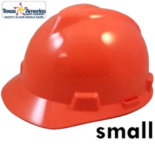 MSA V-Gard Small Cap Style Hard Hat - Hi Viz Orange