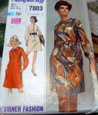 LOVELY VTG 1960s DRESS Sewing Pattern 10/32.5