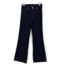 Vintage Sergio Valente Dark Wash Zippered Flare Leg Denim Jeans Womens Size 28