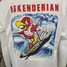 Vintage ISKENDERIAN 505 POLY- DINE PROFILE CAM RACE T SHIRT 