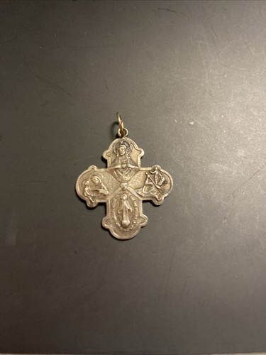 Catholic Creed Sterling Silver 4 Way Protection Cross Religious Medal ...