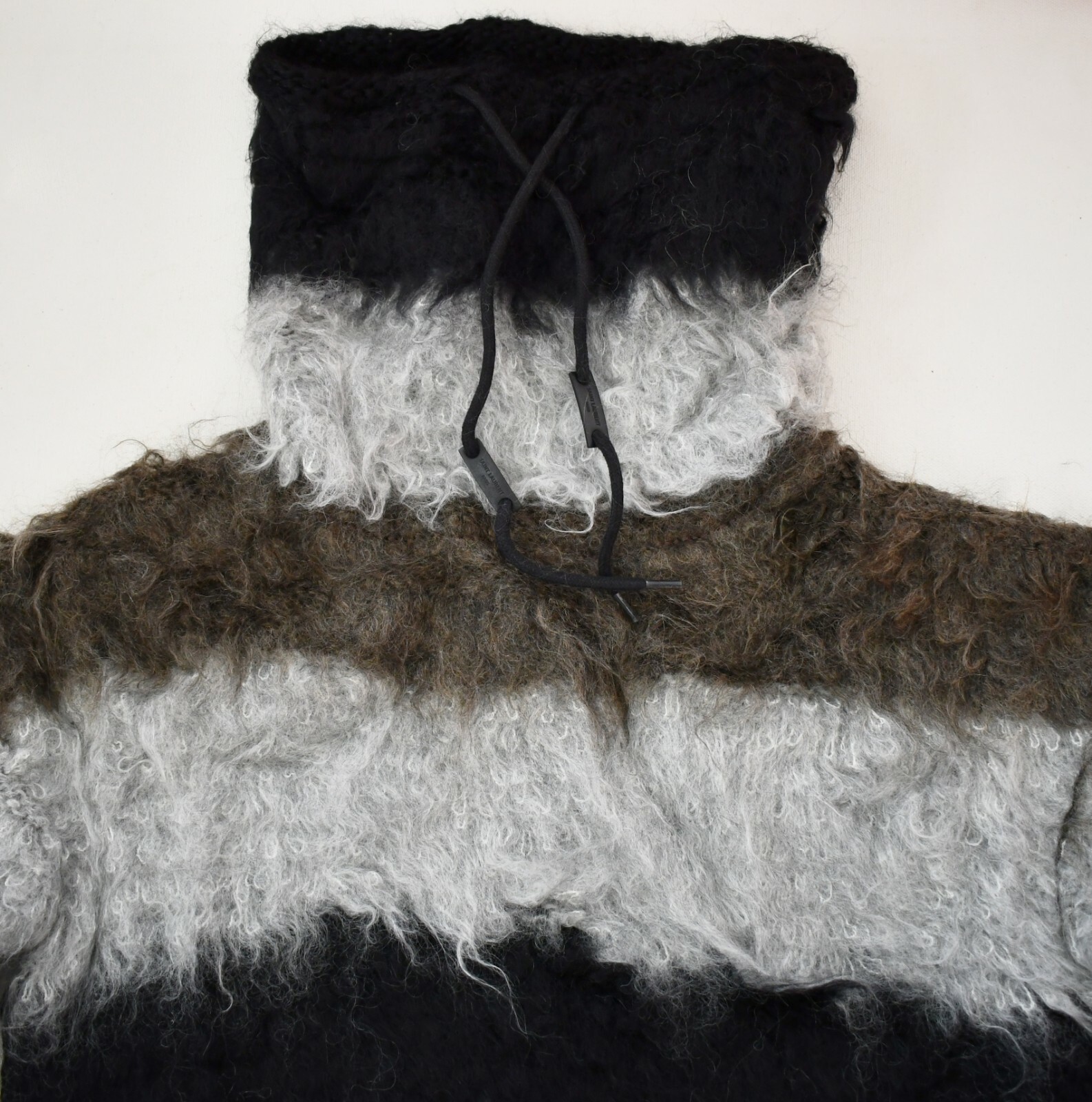 Nuovo Autentico Maglione SAINT LAURENT Miscela MOHAIR IMBUTO COLLO FINTO M