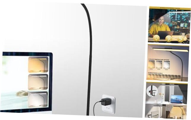 LED Desk Lamps for Home Office Eye-Caring Desk lamp with Clamp Touch Control