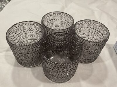 Halo Set Of 4 Glasses DARK GREY/SMOKE COLOR 🩶 (BRAND NEW IN  