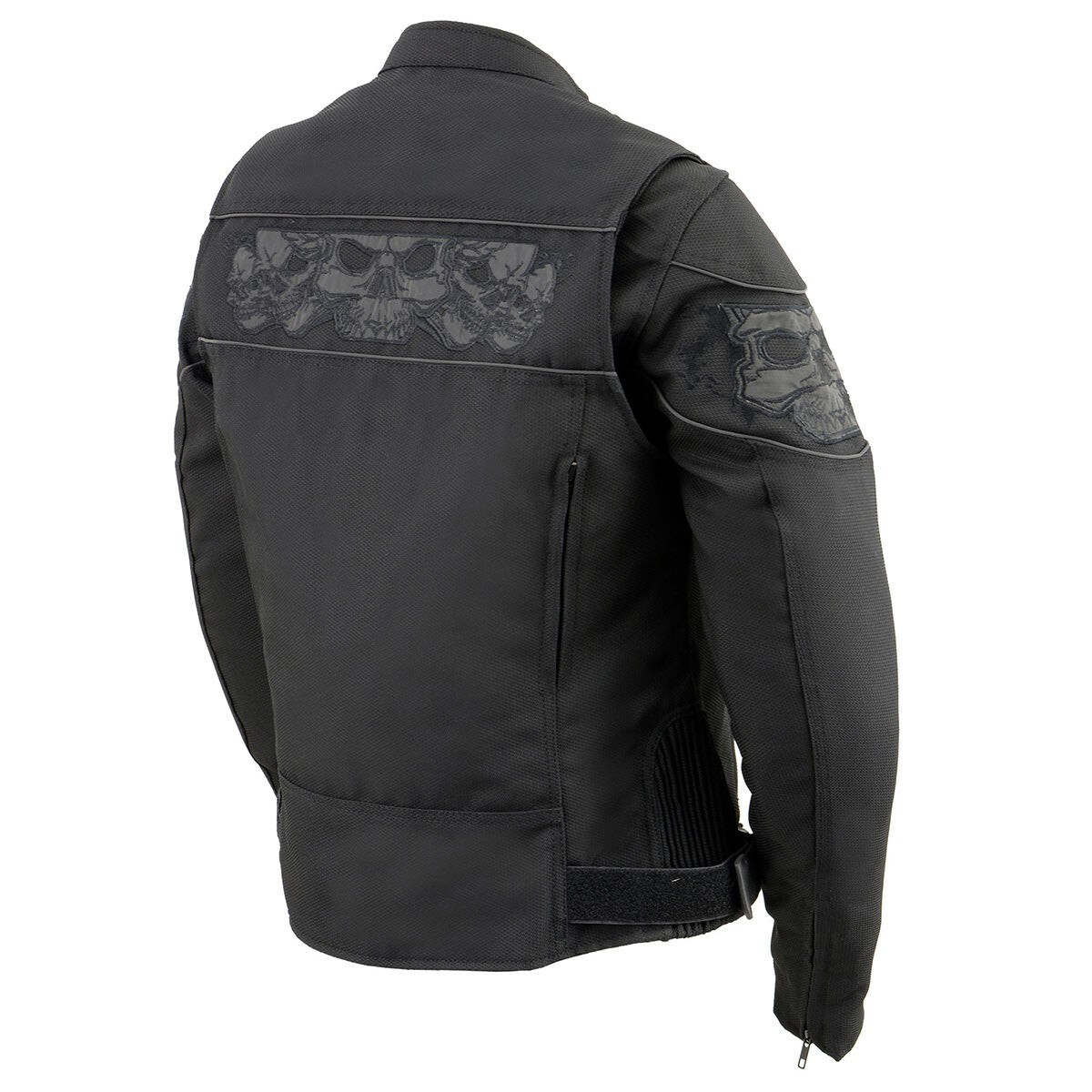 ジャケット・アウター COLLARS leather tracker jacket skull M Milwaukee Leather 2730 Womens Crossover Reflective Skull Textile