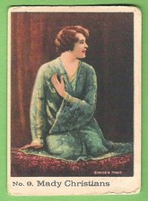 1920s La Mascota Spanish Film Star cigarette tobacco card #9 Mady Christians