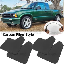 Carbon Fiber Style Front&Rear Flaps Mud Guards Mudguard Splash For Chevrolet S10