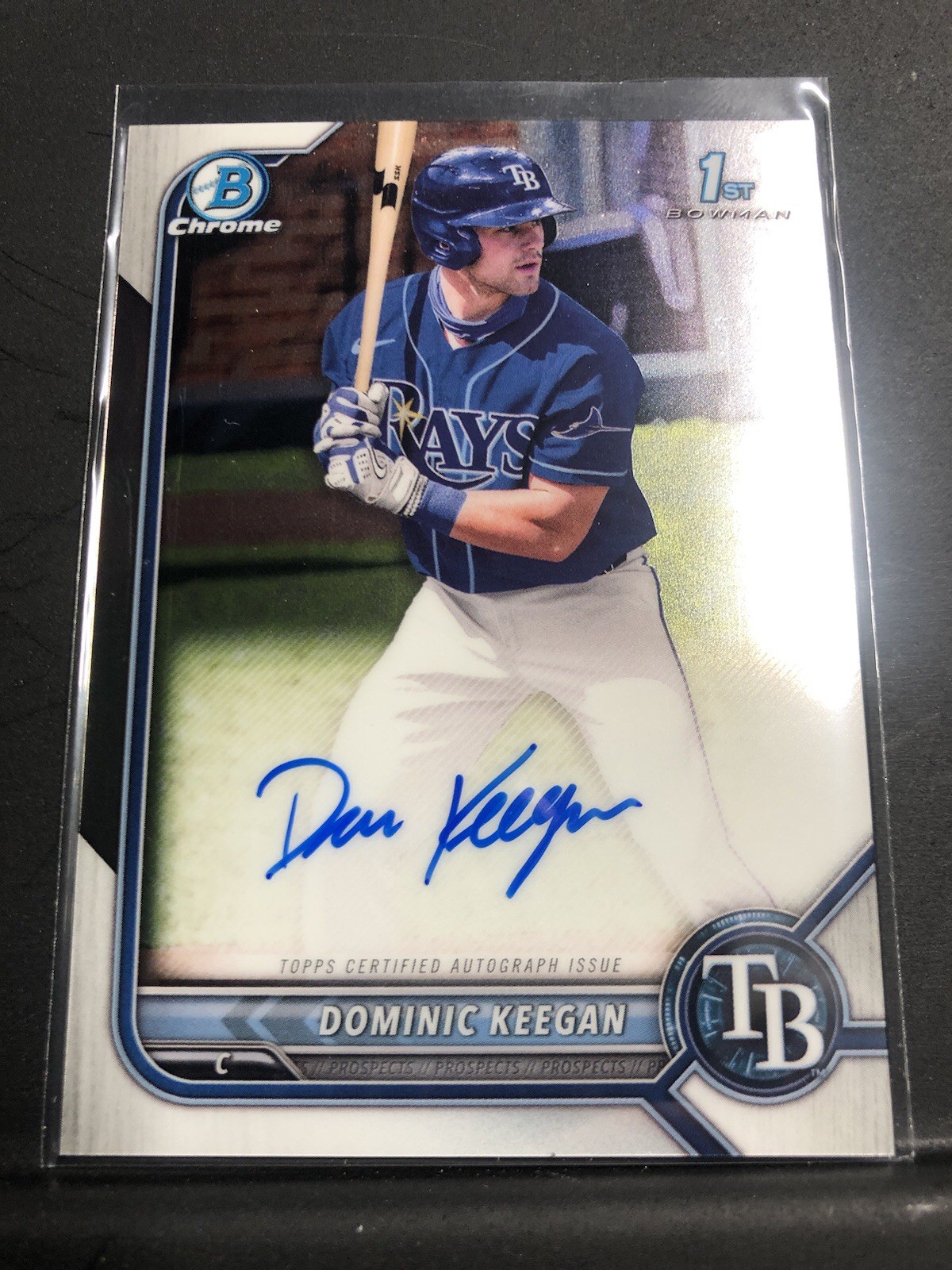 Dominic Keegan 2022 Bowman Chrome 1st Auto #CDA-DK Tampa Bay Rays