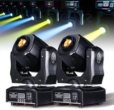 75W Moving Head DJ Lights 2 Pack DMX Sound Activated