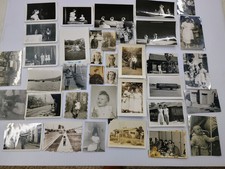 Lot of 35 Vintage Black and White Photo's Family Kids, Babies 1940's - 1960's