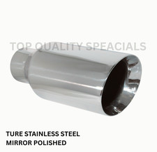 5 Outlet - 2.5 Inlet - 12 Long Exhaust Tip Angle Cut Double Wall Loud Muffler