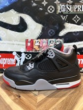 Nike Air Jordan 4 Retro Bred Reimagined Men's FQ8213-006 4y Cement Grail