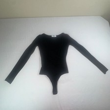 BAILEY 44 Black Stretch Long Sleeve Bodysuit XS Chic Layering Made in USA NWOT